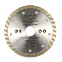 Diamanttrennscheibe 115x2,1x22,2mm Turbo Granit Beton Stein Trennscheibe