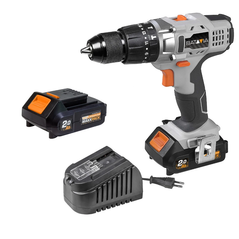 Schlagbohrmaschine Mit 2 Akkus Und Ladegerät Batavia - Image 2