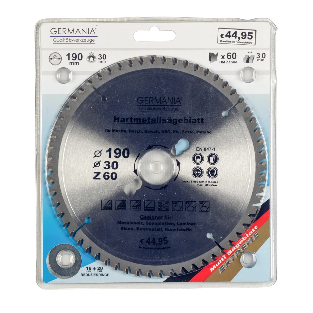 GERMANIA HM Multifunktionssägeblatt Ø 190 Mm Mit 60 Zähnen - Image 2