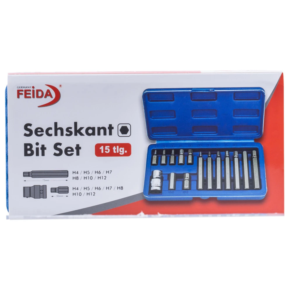 Feida Innensechskant-Bit-Satz 15-teilig Aus CrV - Image 3