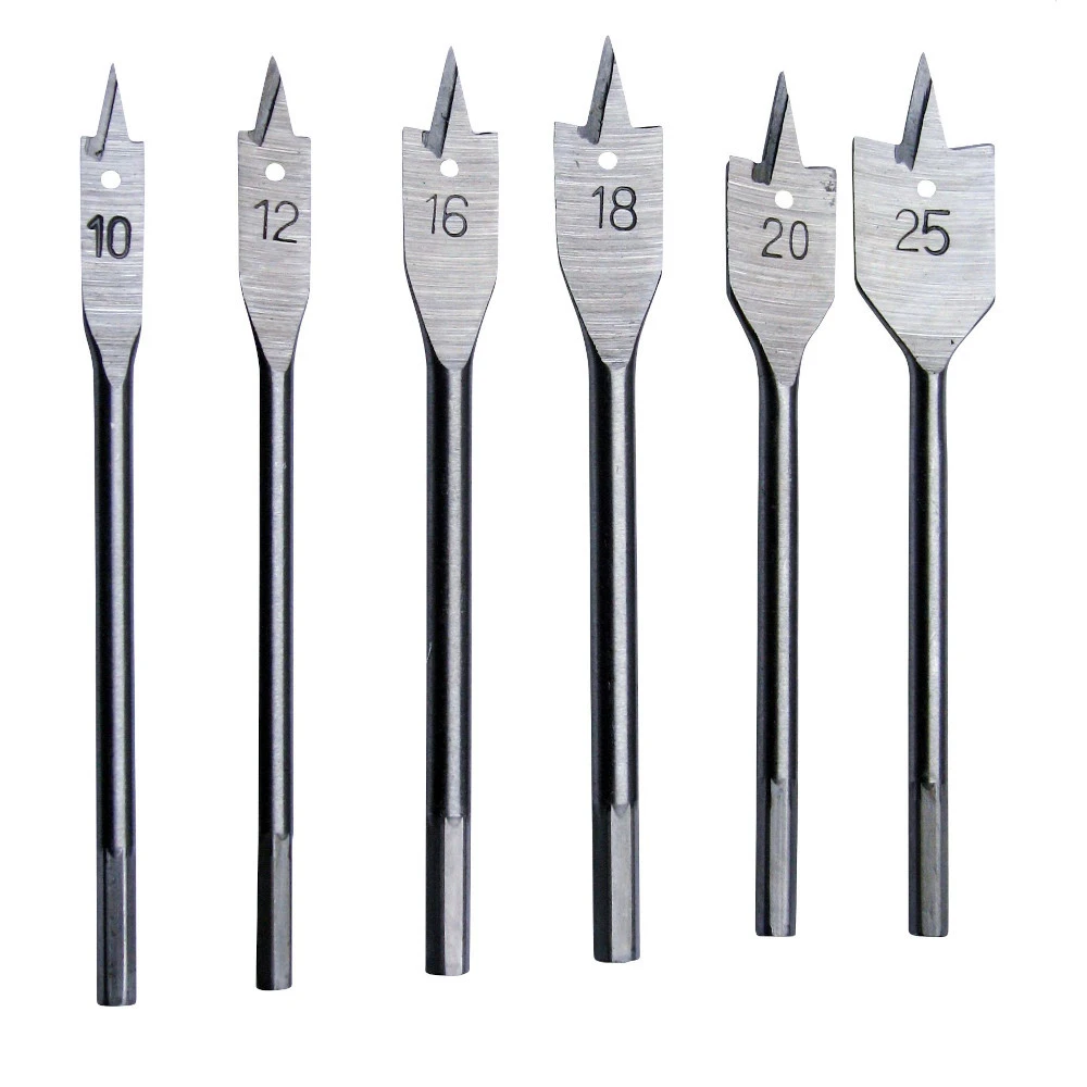 Flachfräsbohrer 6tlg. Satz 10-25mm Bohrersatz Bohrer