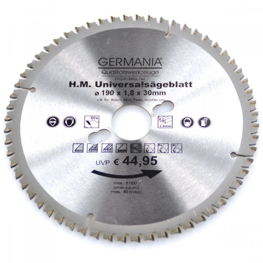 HM Multi-Sägeblatt 190x30mm 60Zähne Universal